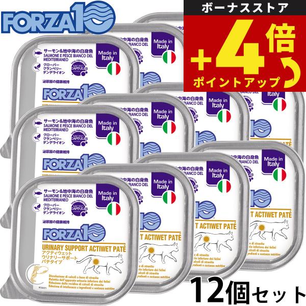 フォルツァ10 キャットフード アクティウェット ウリナリー 泌尿器の健康維持のための食事療法食 100g×12個