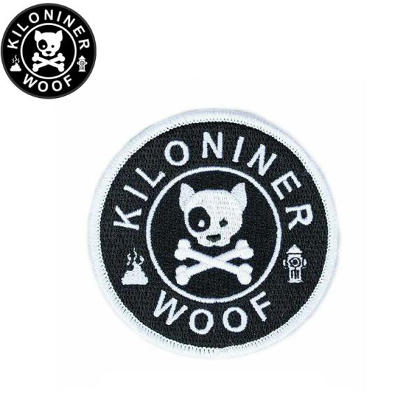 キロナイナー カスタマイズ用パッチ Mini Dog and Crossbones Patch Black/White ワッペン