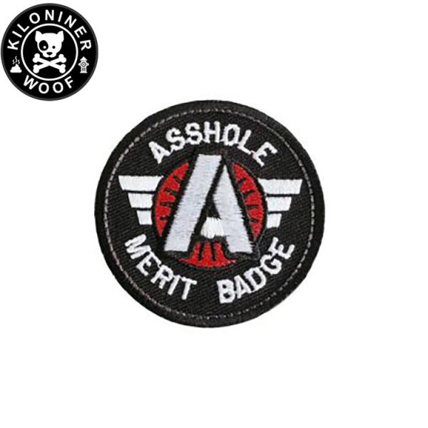 キロナイナー カスタマイズ用パッチ Asshole Merit Badge Round Patch ワッペン