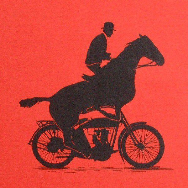 おもしろtシャツ バイクに馬を跨がらせて乗馬 つまりコレって Iron Horse 鉄馬 デザインtシャツ Buyee Servicio De Proxy Japones Buyee Compra En Japon