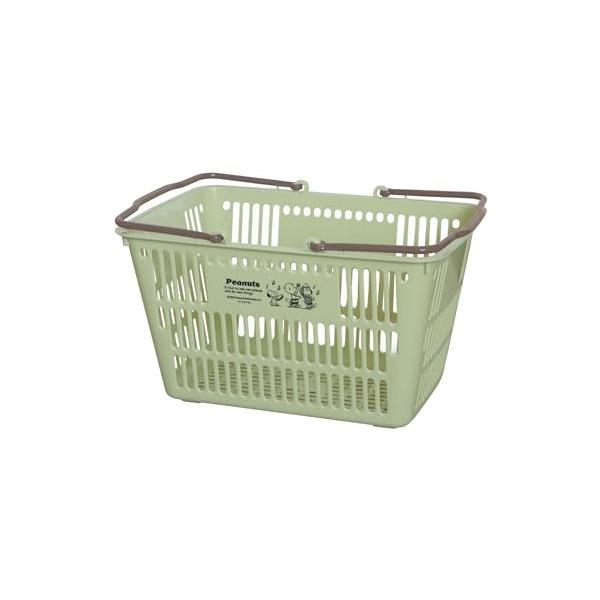 他サイト： 錦化成 スヌーピー ミニ エコバスケット 15L ピスタチオ カゴ 買い物かご 収納ケース おもちゃ箱 エコバスケット 日本製 収納 軽い 丈夫の商品画像