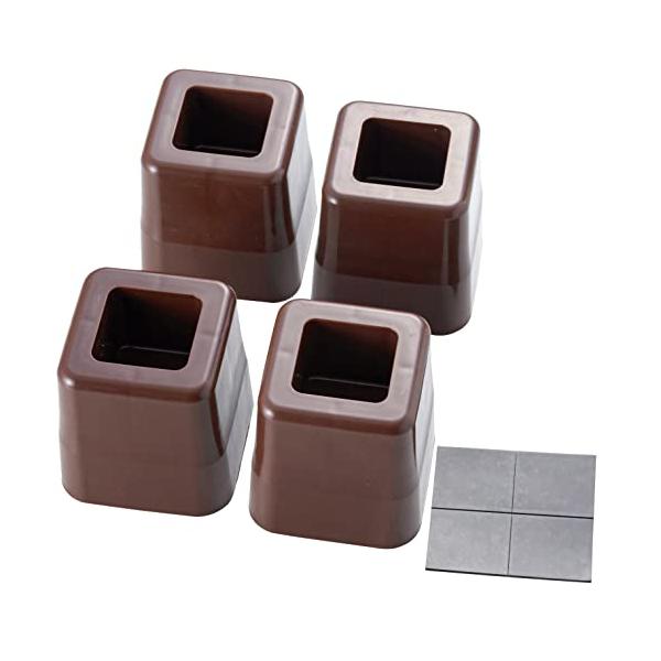 他サイト： 旭電機化成Asahi Denki Kasei テーブルの高さをあげる足 ブラウン 日本製 AKO-08 7.5×7.5×高さ8cmの商品画像