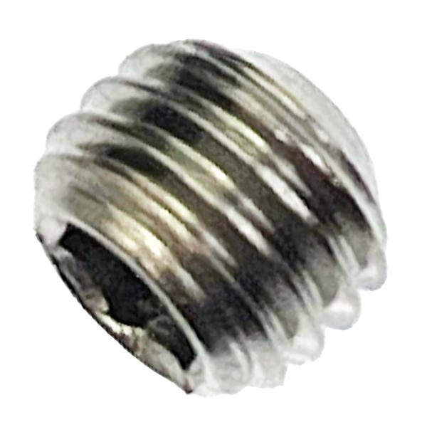 サイズ：太さ UNF＃10-32山(約4.8mm)、長さ1/8インチ(約3.1mm)、六角レンチサイズ 3/32インチ(2.4mm)素材：ステンレス入数：2個特徴：頭部がない寸胴型ネジで、相手部材に同一面で埋め込むことができます。モーターシ...