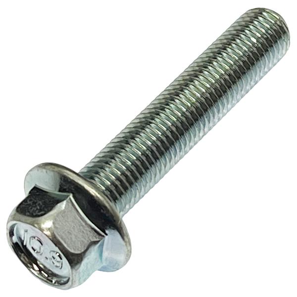 バイク用 鉄 SCM435／三価ホワイト 高強度 フランジ ボルト M10 ピッチ1.25 [細目] 長さ45mm 2本入 強度10.9