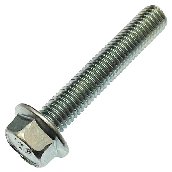 バイク用 鉄 SCM435／三価ホワイト 高強度 フランジ ボルト M8 ピッチ1.25 [並目] 長さ50mm 2本入 強度10.9