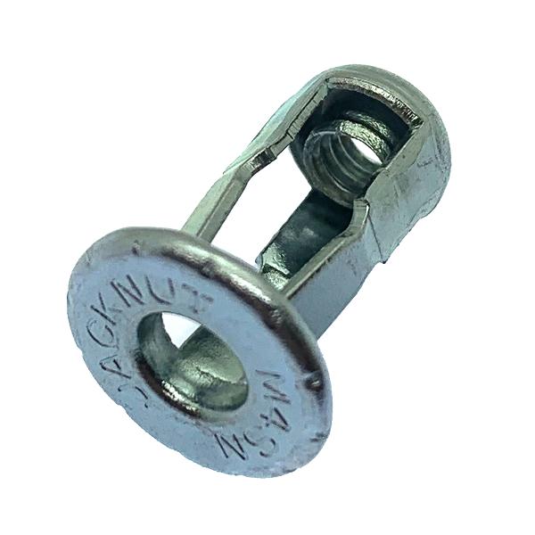 サイズ：メネジ部 M4 ピッチ0.7mm、頭部径11.9mm、成型前（全長16.5mm、埋め込み部径8.0mm）、頭部厚1.8mm・推奨締結板厚0.4-4.7mm・加工物下穴径8.0-8.4mm ・締付けトルク1.35（鉄板ボルト締付時トル...