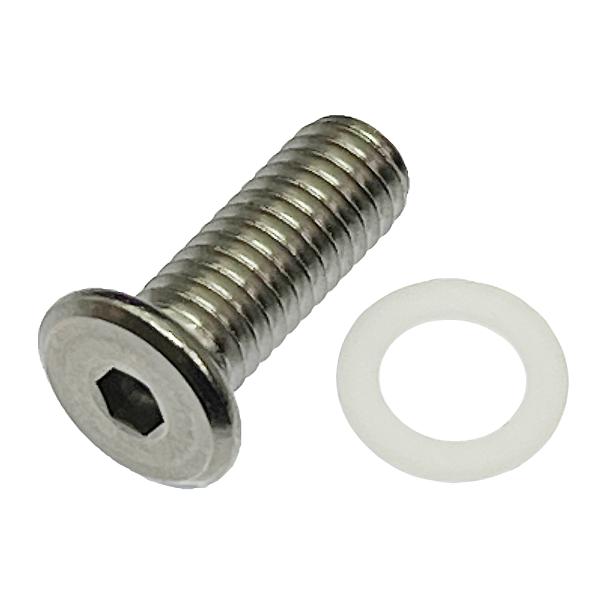 ステンレス 極低頭 キャップ ボルト [並目] M6 ピッチ1.0mm 長さ16mm 衝撃吸収 ナイロン ワッシャー(D10) セット 2個入