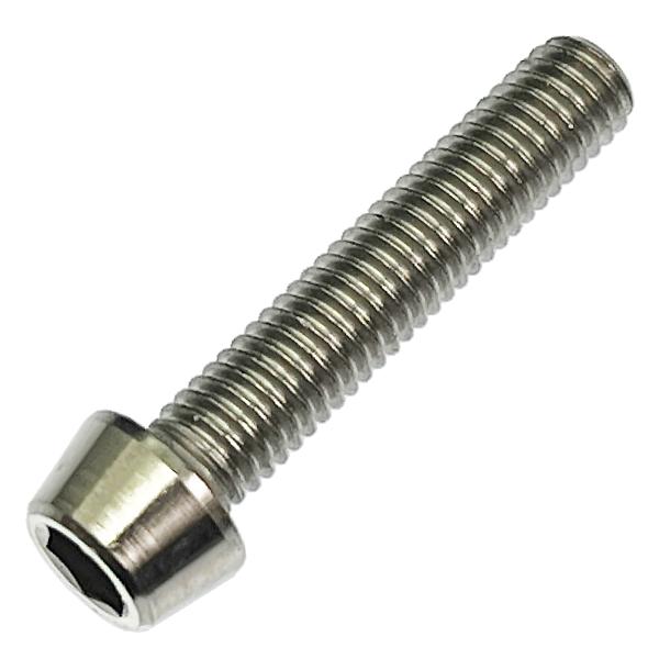 バイク用 ステンレス M5用 [並目] 六角穴付 テーパー キャップ ボルト [1本入] M5-ピッチ0.8 (長さ25mm)
