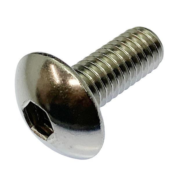 ステンレス 六角穴付 トラスキャップ ボルト M6 x 長さ15mm 2本入