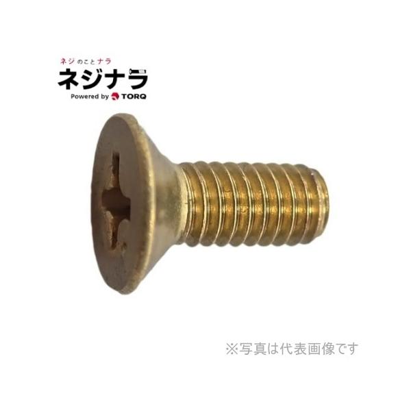 ネジナラ 皿ビス(+) 真鍮 M4×10 (20個入)