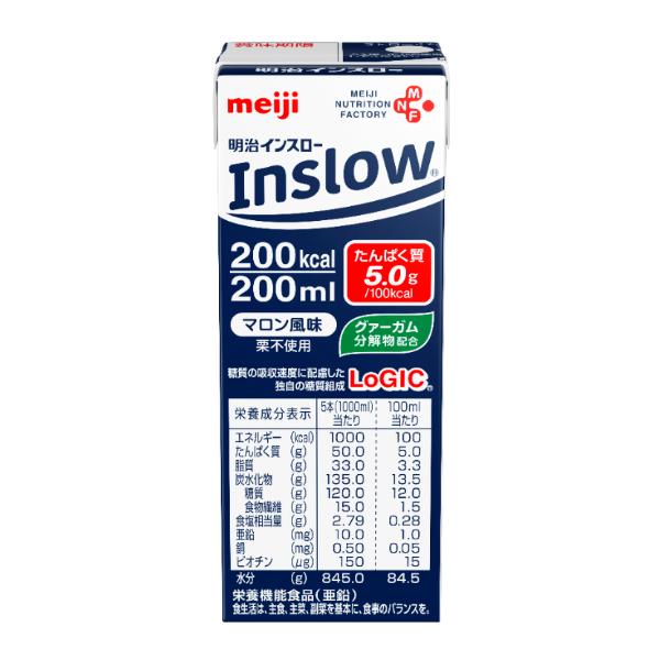 《軽》≪お取寄商品≫≪代引不可≫明治　インスロー　(200ml×24個入り)【区分４】