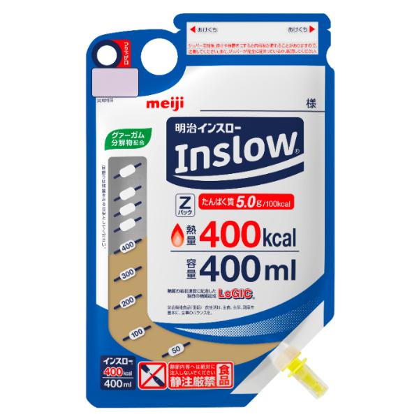 《軽》≪お取寄商品≫≪代引不可≫明治　インスロー　Zパック　(400kcal）　（400ml×12個入り）【区分４】