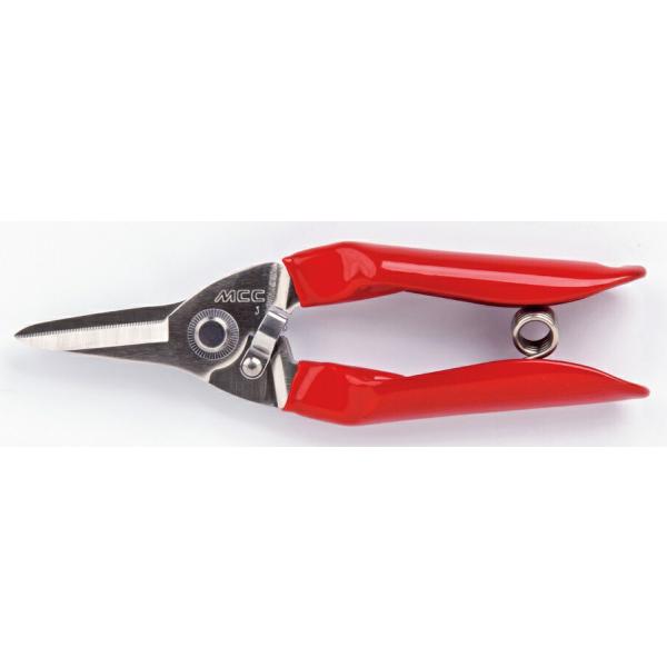 ●特長・マイクロセレーション（ギザ刃）加工・刃先端が細く尖った剣先型を採用。・安全開閉ストッパ・手袋でも握りやすいグリップ●仕様切断対象材：網類（のり網 他）・魚介類・海藻類・樹脂ロープ・ゴム 等切断能力・魚骨：Φ10以下　　　　・樹脂ロー...