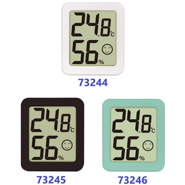 ■仕様品番：73244、73245、73246精度：温度：0〜50℃：±1℃　　　湿度：30〜90％：±5％　それ以外：±10％測定範囲：温度：0〜50℃　湿度：20〜95％最小表示：温度：0.1℃　湿度：1％測定間隔：20秒注意レベルアイ...
