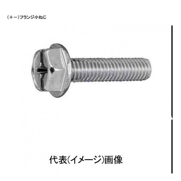 M4X12　（＋−）フランジ小ネジ　環境に優しい三価ホワイト(シルバー系)●ボックス・スパナ・モンキー・プラスドライバー・マイナスドライバー等様々な締め付け工具で使用できます。しかもフランジがついている為、座面陥没によるゆるみを防止します。...