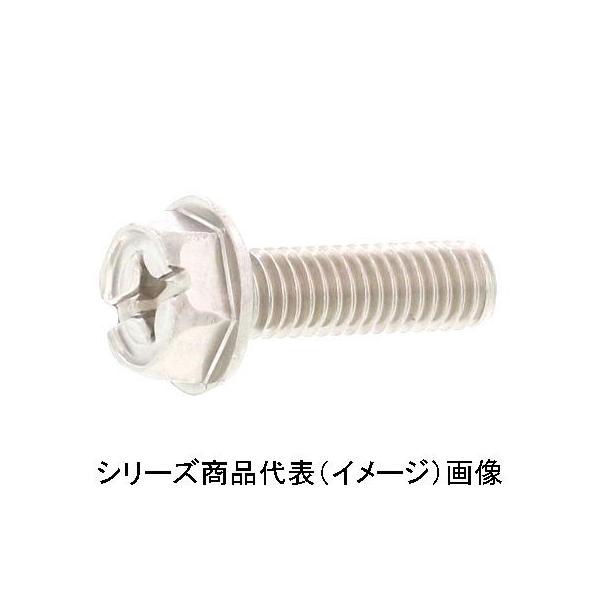 M6X16　（＋−）フランジ小ネジ　華やかな光沢のあるニッケルメッキ●ボックス・スパナ・モンキー・プラスドライバー・マイナスドライバー等様々な締め付け工具で使用できます。しかもフランジがついている為、座面陥没によるゆるみを防止します。*発注...