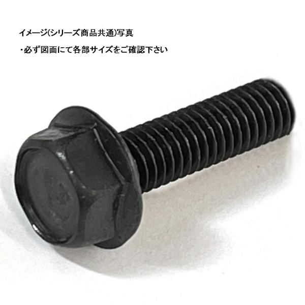 M5X12L ブラックステンレスフランジボルト