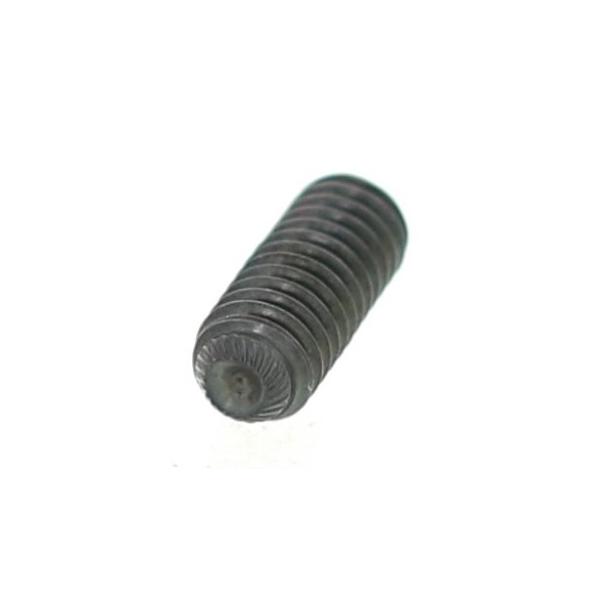 M5 X 8L ホーローセット(ギザ先) 永井製材料：高炭素鋼(主にSNCM240)硬さ：HRC50-53表面処理：黒色酸化被膜*湿気のある環境で使用する際は防錆処理して下さいギザギザに加工された先端形状により相手材にガッチリと食い込み、一...