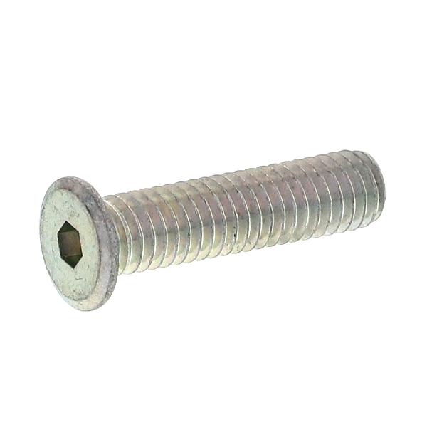 鉄/三価ホワイト [超極低頭] 六角穴付き　スリムヘッド小ねじ (全ねじ) M5 (太さ=5mm)×長さ=8mm　【 バラ売り ： 5本入り 】