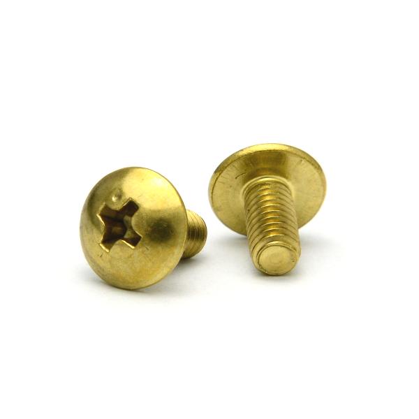 真鍮 (+) トラス小ねじ M5 (太さ=5mm)×長さ=10mm　【 バラ売り ： 10本入り 】
