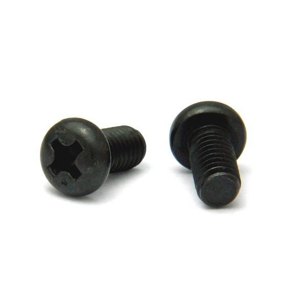 ステンレス(黒染め) (+) ナベ小ねじ (全ねじ) M5 (太さ=5mm)×長さ=8mm　【 バラ売り ： 10本入り 】