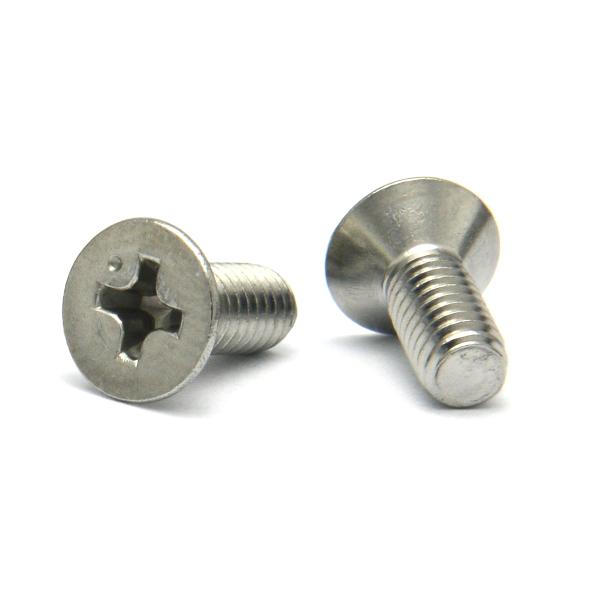 ステンレス (+) サラ小ねじ (全ねじ) M2.6 (太さ=2.6mm)×長さ=12mm　【 バラ売り ： 10本入り 】