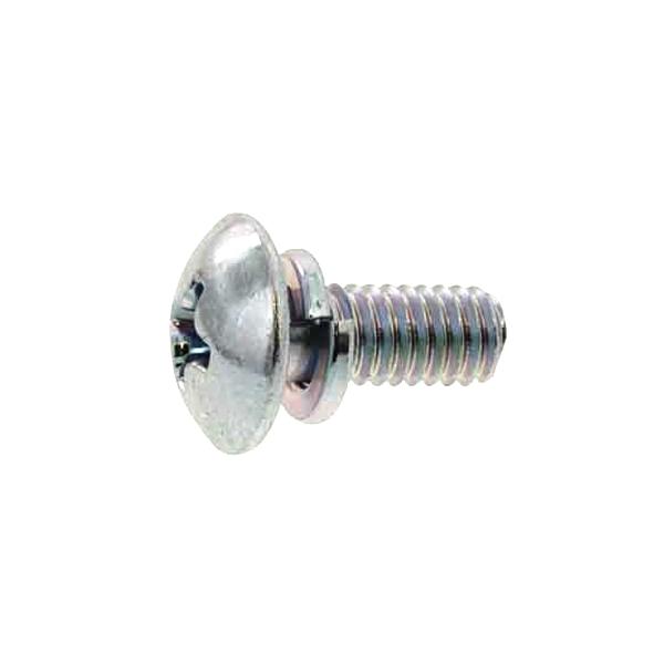 鉄/三価ホワイト (+)トラス セムス [P=2] M4 (太さ=4mm)×長さ=6mm　【 バラ売り ： 10本入り 】