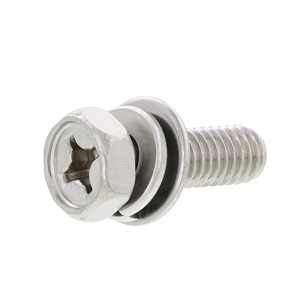 ステンレス (+)六角アプセットセムス [P=3] M10 (太さ=10mm)×長さ=30mm 