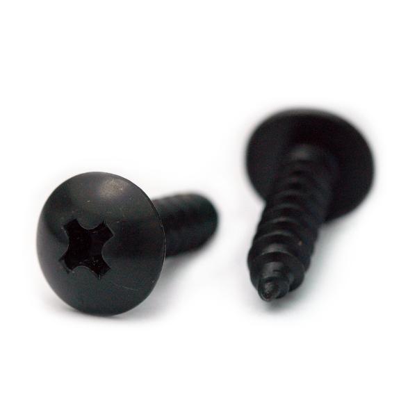 ステンレス(黒染め) (+) トラスタッピング [1種A形] M4.5 (太さ=4.5mm)×長さ=35mm　【 バラ売り ： 6本入り 】