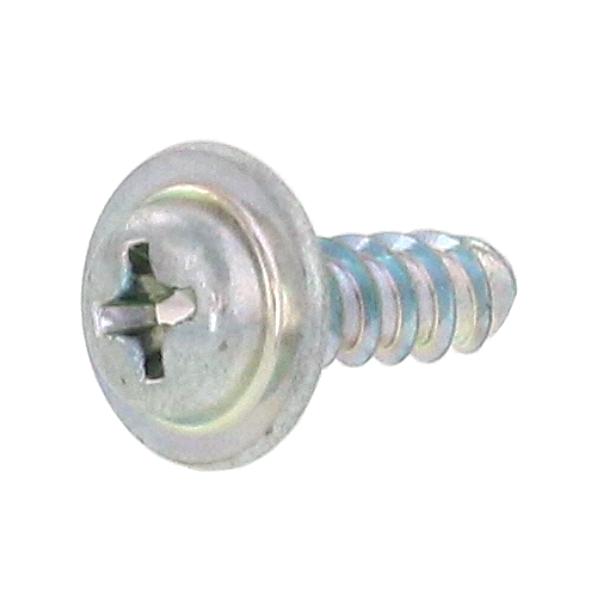 鉄/三価ホワイト (+)ナベワッシャーヘッド サンコータイト Pタイプ (全ねじ) 太さ=3mm×長さ=10mm　【 バラ売り ： 10本入り 】