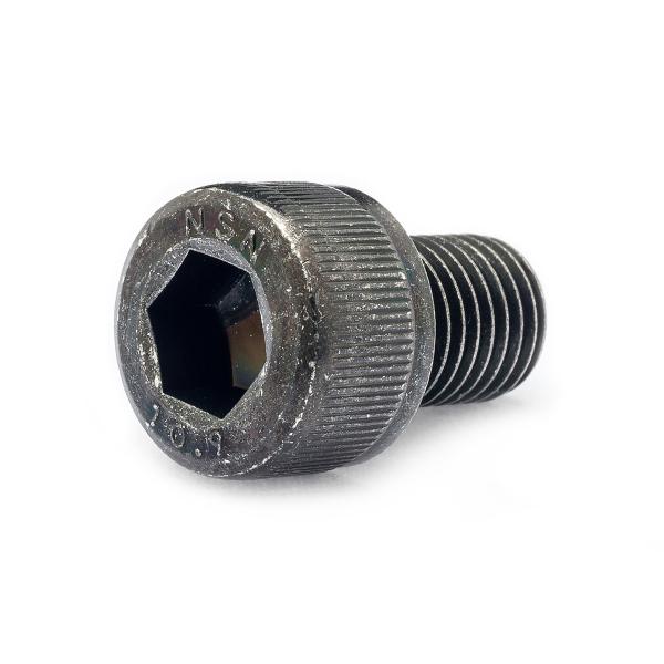 高強度の鉄[SCM435]/三価ブラック キャップボルト (細目・全ねじ) M10 (太さ=10mm)×長さ=30mm <ピッチ:1.25> 【 バラ売り ： 3本入り 】
