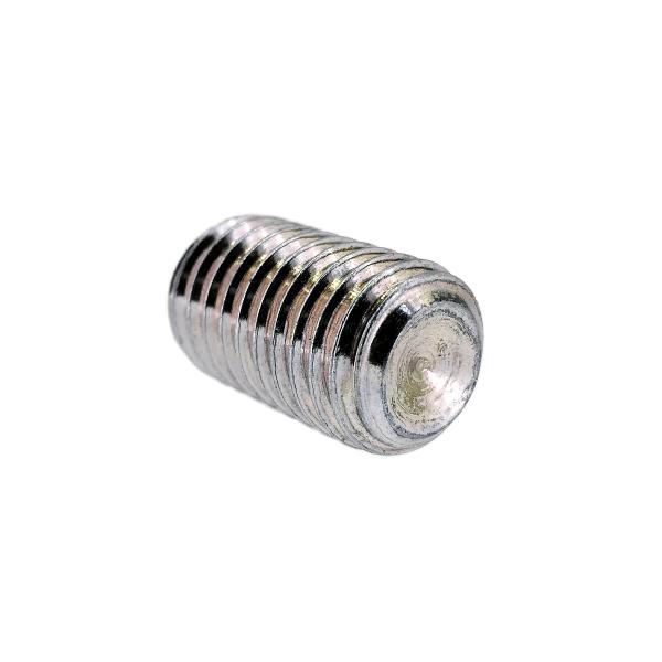 高強度の鉄[SCM435]/三価ホワイト ホーローセット (くぼみ先) M2.5 (太さ=2.5mm)×長さ=3mm　【 バラ売り ： 10本入り 】