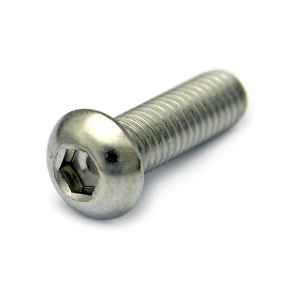 ステンレス ボタンキャップ (全ねじ) M10 (太さ=10mm)×長さ=25mm　【 バラ売り ： 3本入り 】