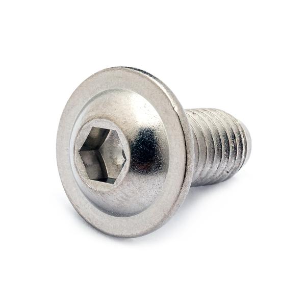 ステンレス フランジボタン M6 (太さ=6mm)×長さ=8mm　【 バラ売り ： 8本入り 】