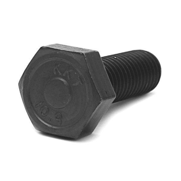 高強度の鉄[SCM435]/三価ブラック 六角ボルト [強度区分：10.9] (全ねじ) M6 (太さ=6mm)×長さ=10mm　【 バラ売り ： 8本入り 】