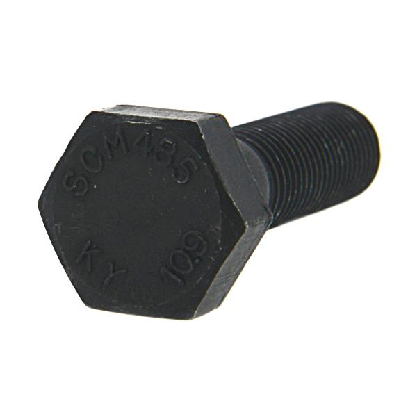 高強度の鉄[SCM435](黒染加工) 六角ボルト [強度区分：10.9] (細目・半ねじ) M18 (太さ=18mm)×長さ=70mm <ピッチ:1.5> 【 バラ売り ： 1本入り 】