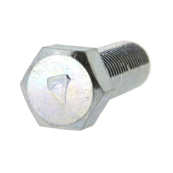 鉄/三価ホワイト [小形] 7マーク 六角ボルト (細目・全ねじ) M16 (太さ=16mm)×長さ=25mm <ピッチ:1.5> 【 バラ売り ： 1本入り 】
