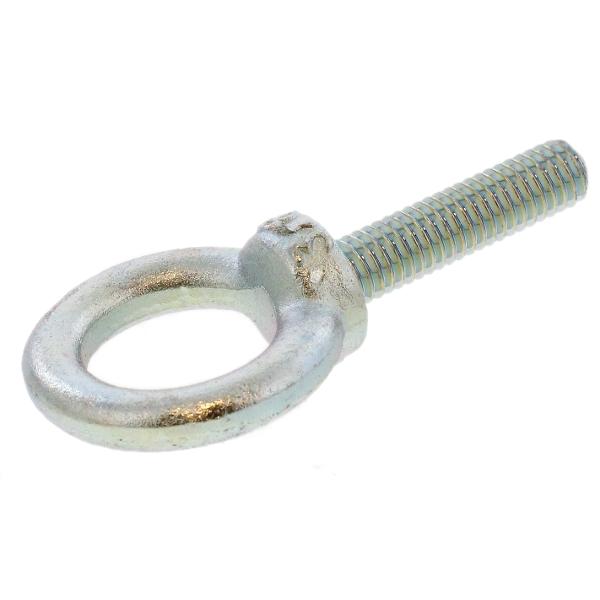 鉄/シルバーメッキ 足長アイボルト (ウィット) W3/8 (太さ=3/8インチ)×長さ=30mm　【 バラ売り ： 1本入り 】