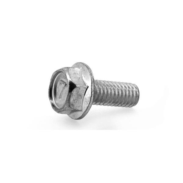 鉄/ブラックメッキ 7マーク フランジボルト [2種] (全ねじ) M8 (太さ=8mm)×長さ=25mm　【 バラ売り ： 3本入り 】