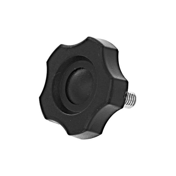 ノブボルト Gタイプ(黒) [中：KGB-2] [ねじ部：鉄] M6 (太さ=6mm)×長さ=45mm　【 バラ売り ： 3本入り 】