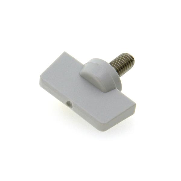 プラカラー蝶ボルト (ライトグレー) [ねじ部：ステンレス] M4 (太さ=4mm)×長さ=20mm　【 バラ売り ： 3本入り 】