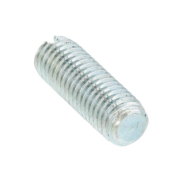 鉄/三価ホワイト (-)止めねじ (平先) M2 (太さ=2mm)×長さ=6mm　【 バラ売り ： 10本入り 】