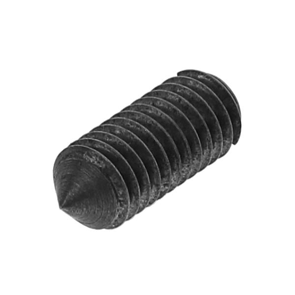 鉄/三価ブラック (-)止めねじ (とがり先) M2.6 (太さ=2.6mm)×長さ=3mm　【 バラ売り ： 10本入り 】