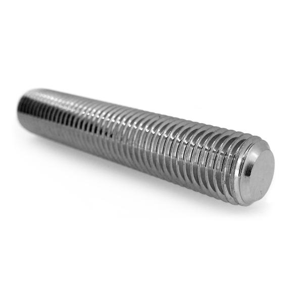 真鍮(低カドミ)/ニッケルメッキ 寸切ボルト [平先] M10 (太さ=10mm)×長さ=40mm　【 バラ売り ： 1本入り 】