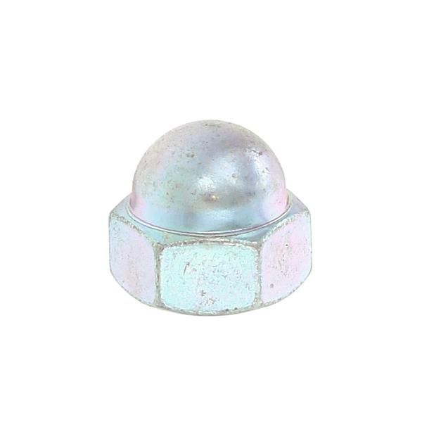 鉄/三価ホワイト 袋ナット (細目) M10 (太さ=10mm)用 <ピッチ:1.0> 【 バラ売り ： 3個入り 】