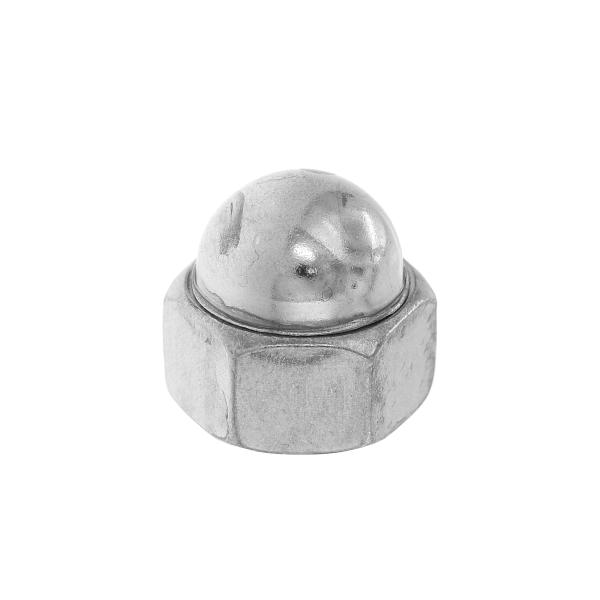 鉄/クローム 小形 袋ナット (細目) M10 (太さ=10mm)用 <ピッチ:1.25> 【 バラ売り ： 4個入り 】