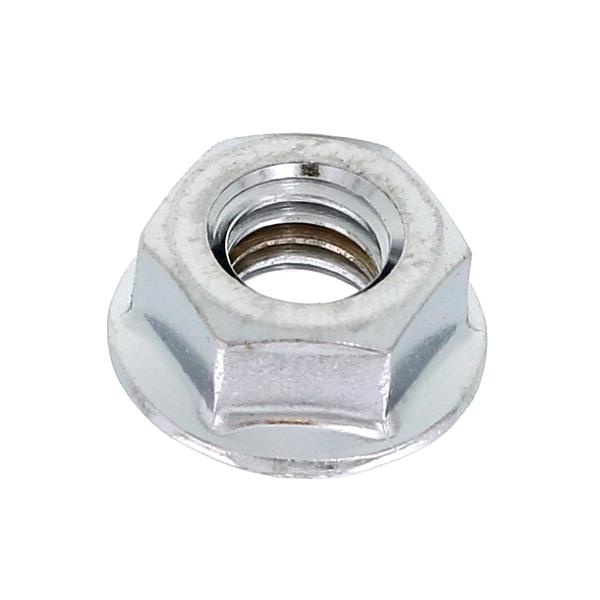 鉄/クローム フランジナット [セレート付] M6 (太さ=6mm)用　【 バラ売り ： 10個入り 】