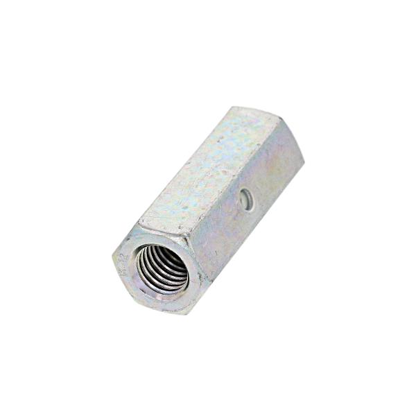 鉄/シルバーメッキ 高ナット [センターポンチ付] M8 (太さ=8mm)×長さ=30mm　【 バラ売り ： 3本入り 】