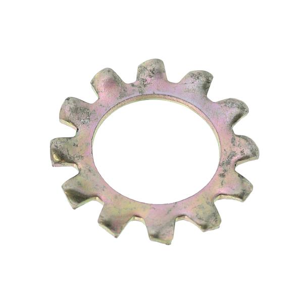 鉄/三価ホワイト 歯付きワッシャー (外歯形) M10 (太さ=10mm)用　【 バラ売り ： 10個入り 】