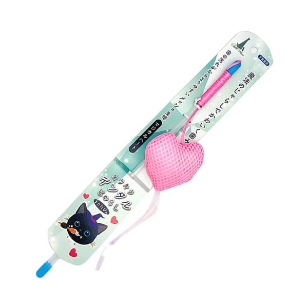 じゃらじゃら  ヘアゴム  ぶら下がり猫ちゃんとシェルハート♡パープルピンク ファーテイルじゃらし ピンク NJ‐06 1本 スーパーキャット